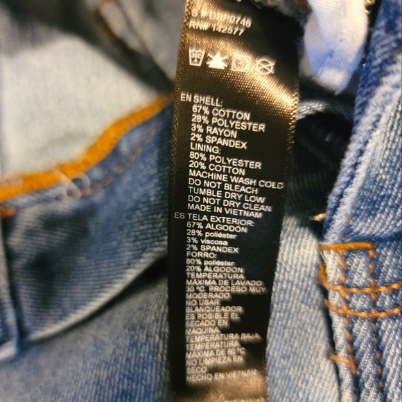 New (no tags) Denim Blue Pleated Stretch Skinny Jeans w/ankle Bow Design (S-M) - Picture 4 of 9